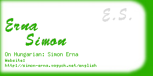 erna simon business card